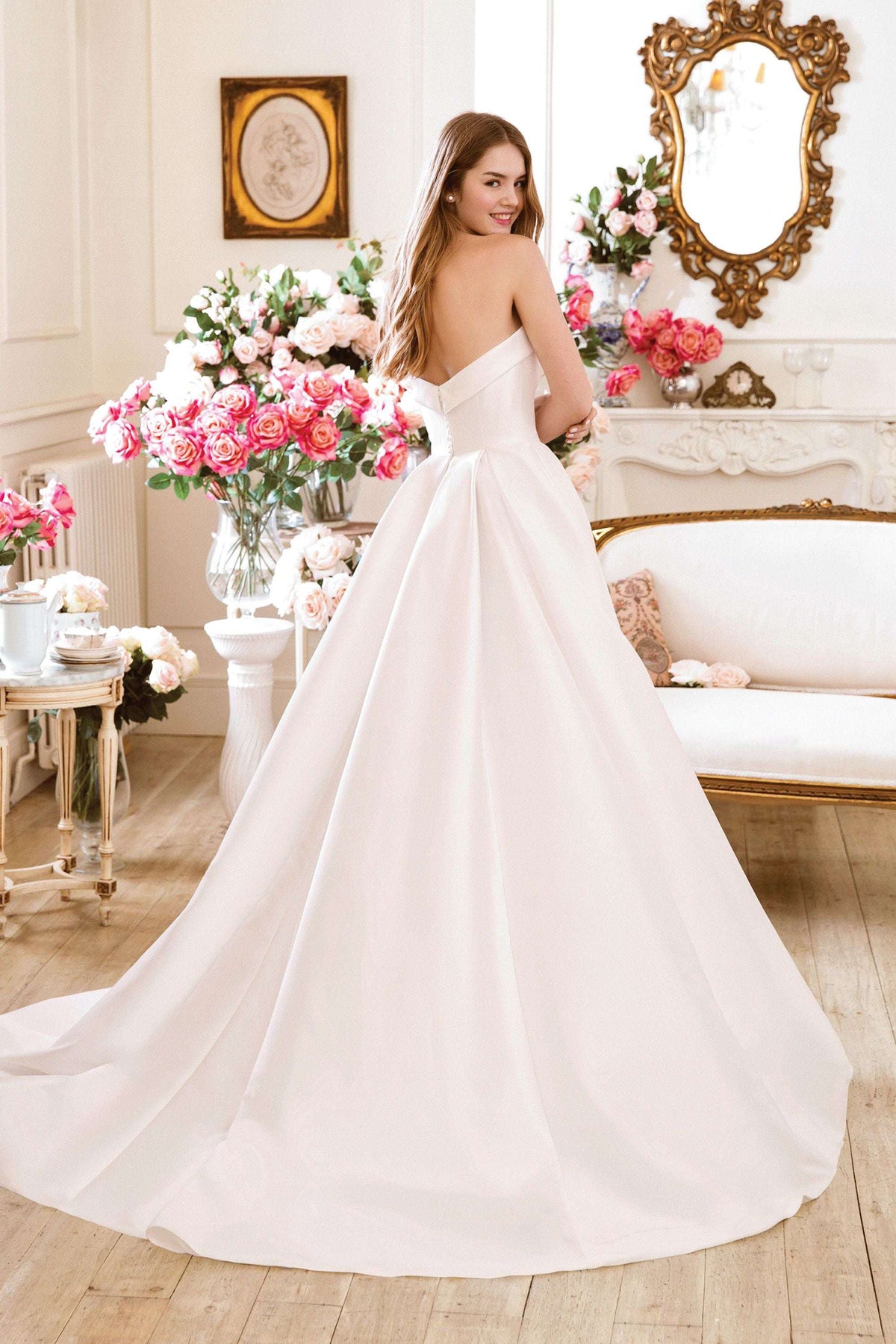 Mikado Strapless Sweetheart A-line Gown 11061