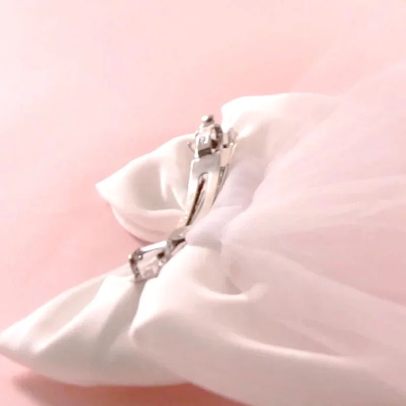 1pcs White Bride Bow Veil