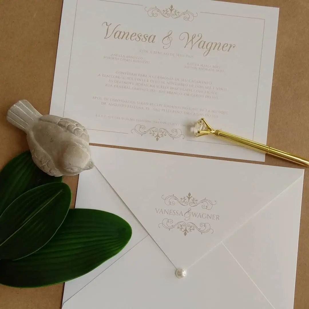 600GSM White Cotton Paper Letterpress Customized Design Top Upscale Wedding Invitation Cards Personalized