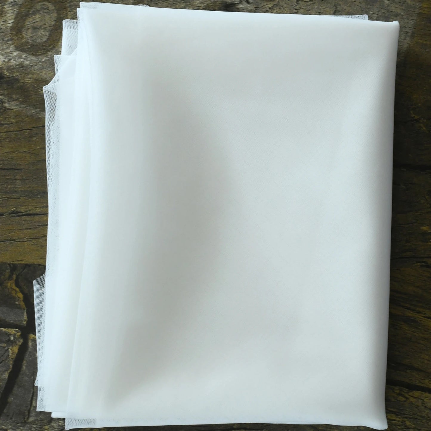 Pearl Bowknot Applique Bridal Veil Mid-Length Soft Tulle