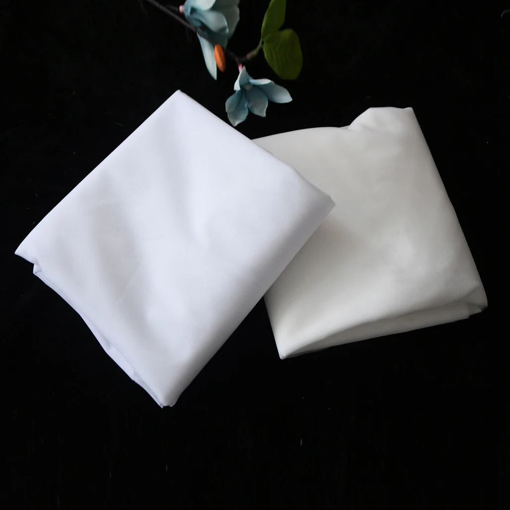 Teardrop Pearl Edge Wedding Veil 2 Tier Fingertip Length Soft Tulle with Comb