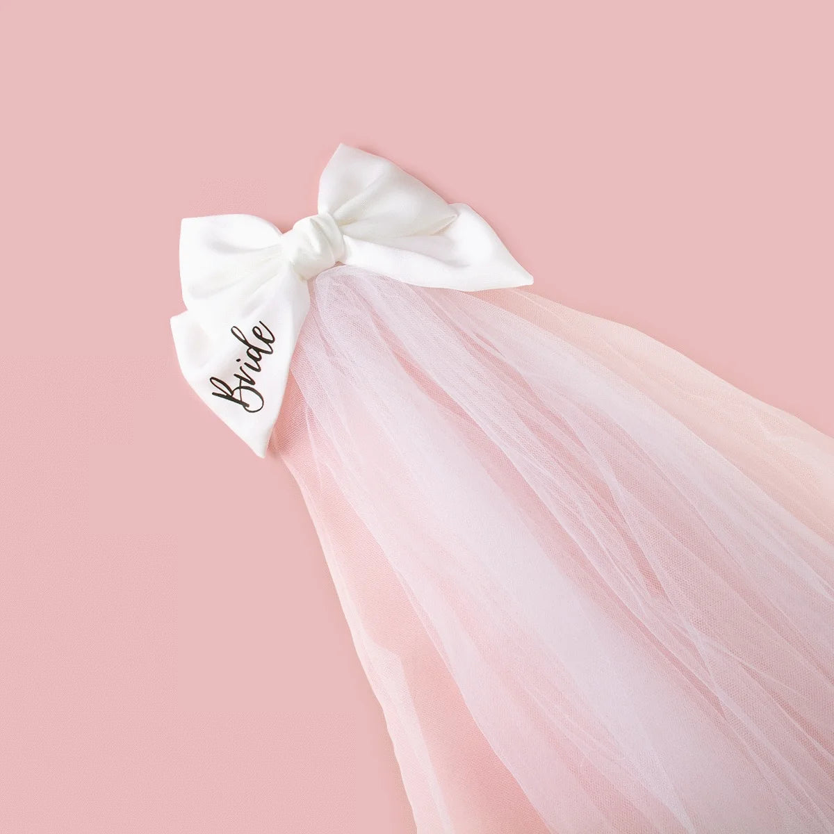 1pcs White Bride Bow Veil
