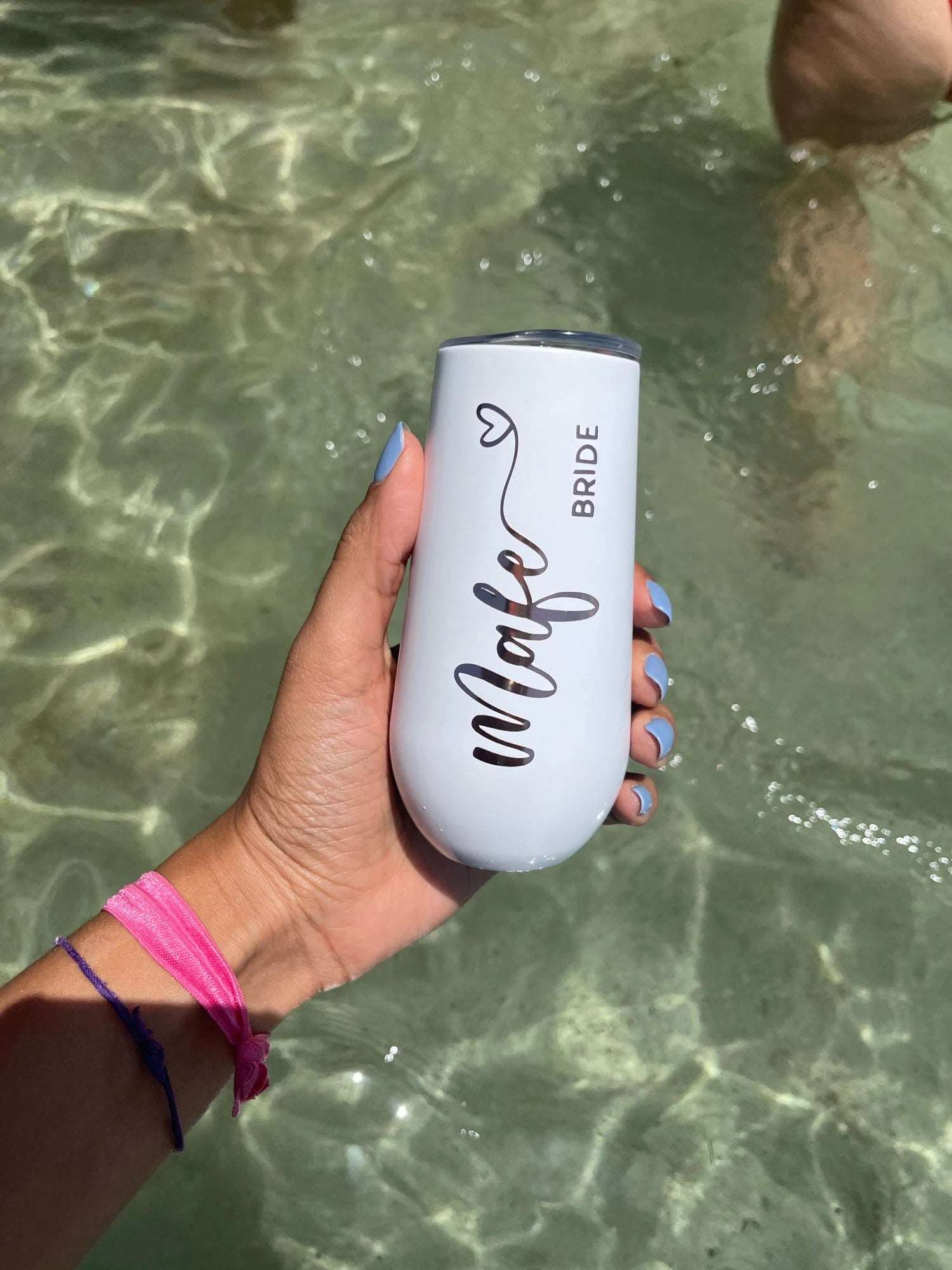 Custom Tumblers Personalized Bridesmaid Gifts Stainless Steel Wine Tumbler for Bachelorette Party - Blossom Wedding