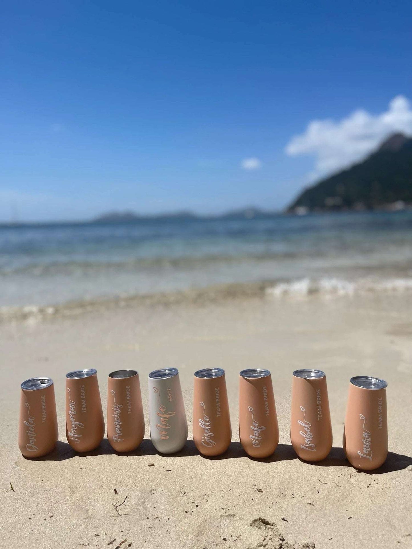 Custom Tumblers Personalized Bridesmaid Gifts Stainless Steel Wine Tumbler for Bachelorette Party - Blossom Wedding