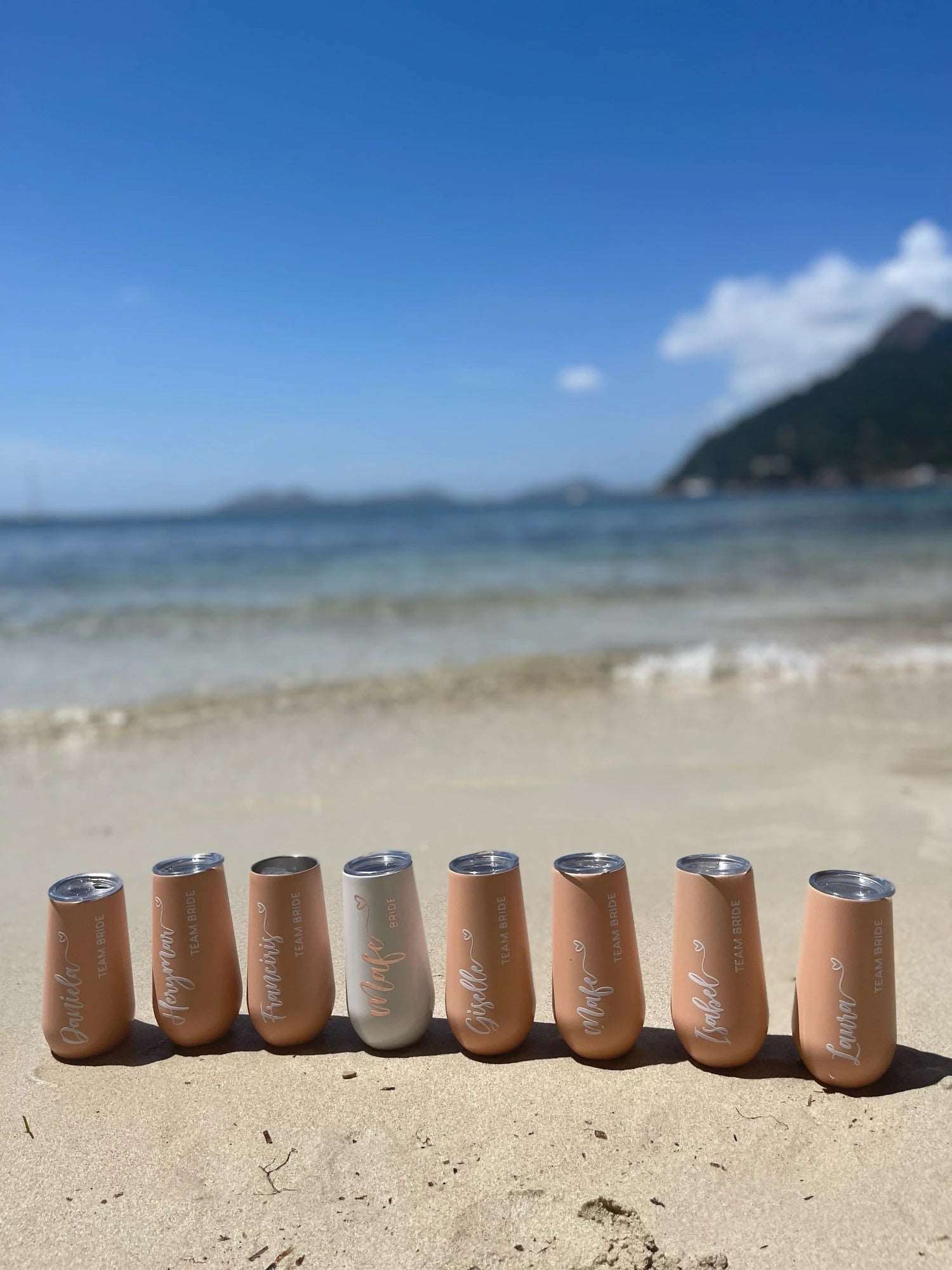 Custom Tumblers Personalized Bridesmaid Gifts Stainless Steel Wine Tumbler for Bachelorette Party - Blossom Wedding