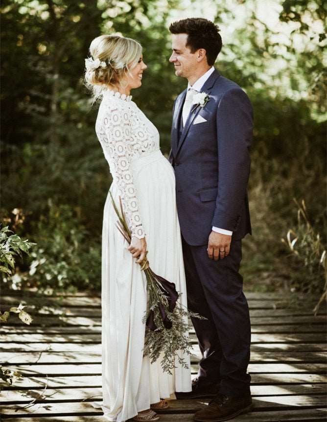 Long Maternity Plus Size Wedding Dress - Blossom Wedding