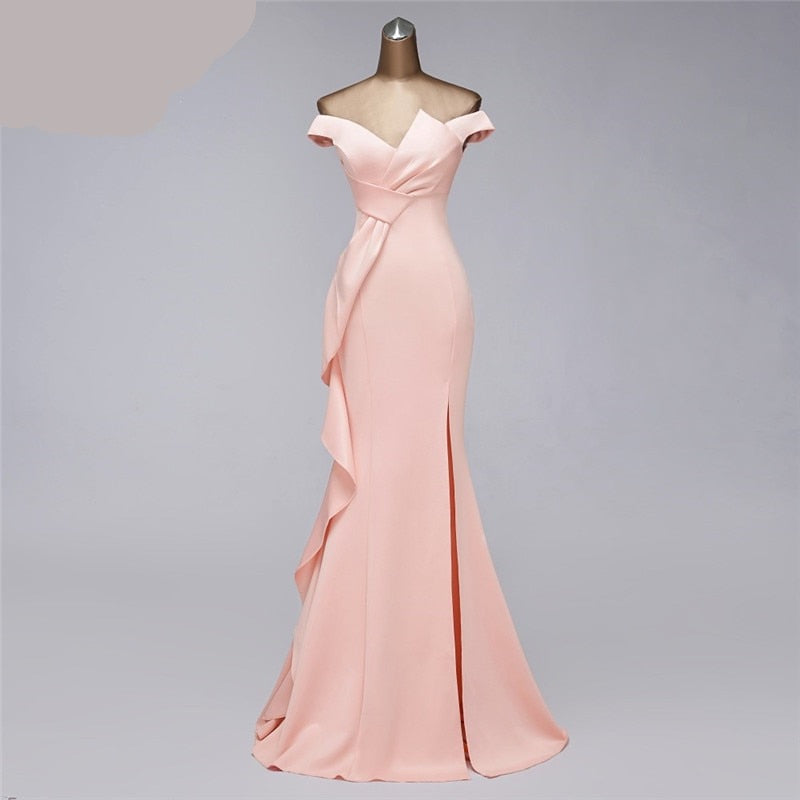 Beautiful Candy Color Mermaid Elegant Evening Dress - Blossom Wedding