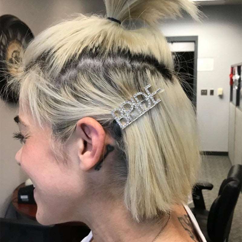 Bridesmaid team bride to be Hair Clip Wristband Bracelet Wedding Bridal Ahower Bachelorette night Party favor - Blossom Wedding