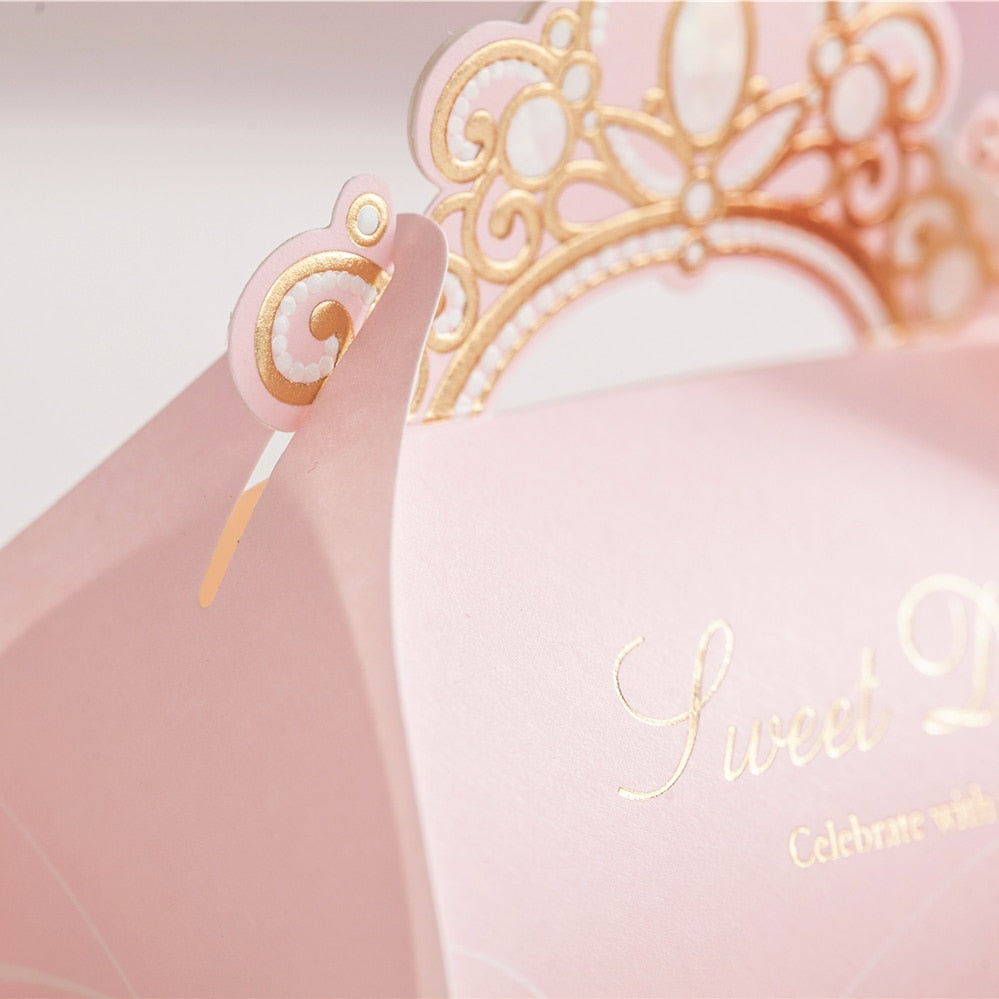 50 PCS Pink Laser Cutting Wedding Candy Boxes - Blossom Wedding