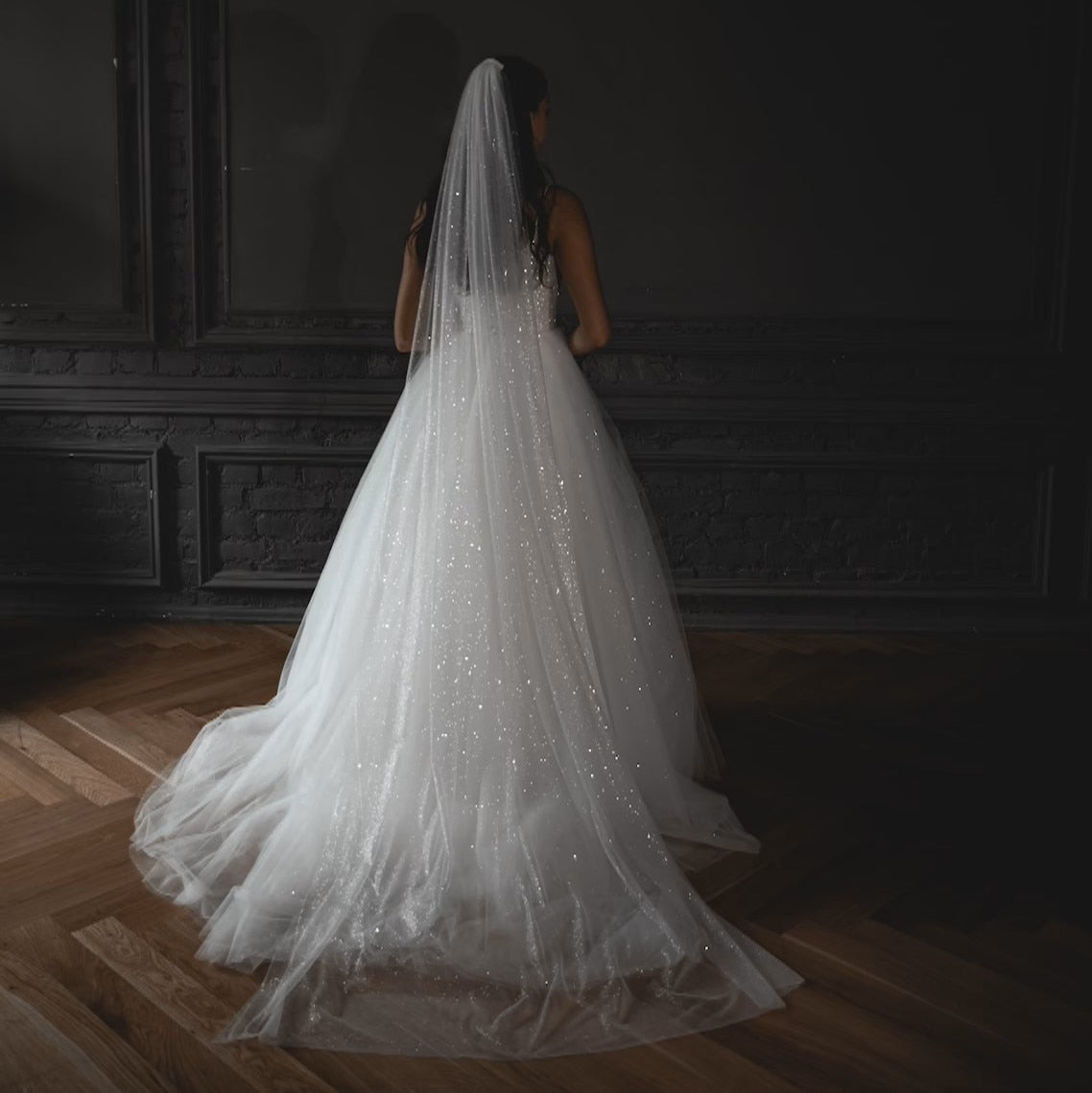 Beautiful Long Wedding Sparking Bridal Veils - Blossom Wedding
