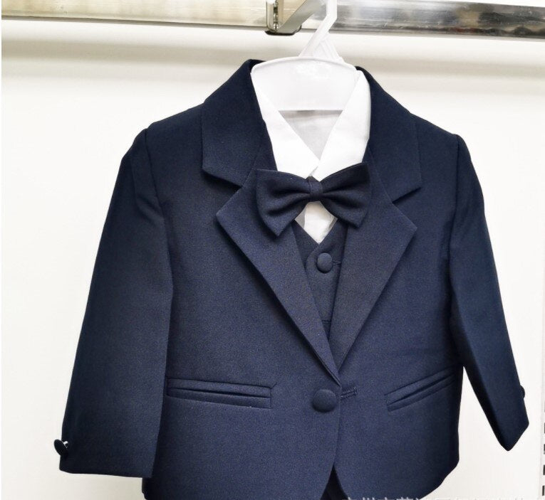 Little Boy Formal Suit Baby Boys 5-piece Suit Set - Blossom Wedding