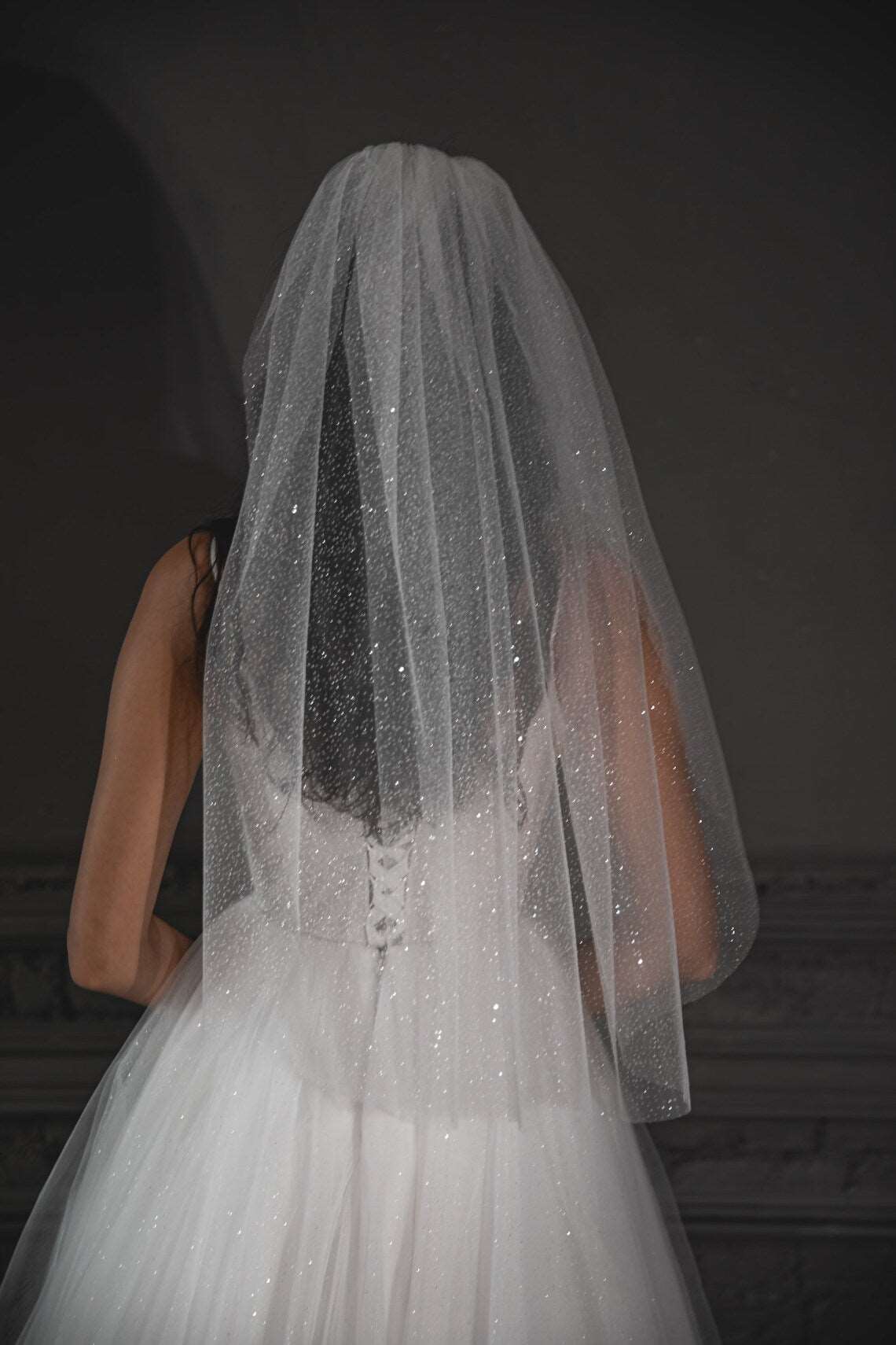 Beautiful Long Wedding Sparking Bridal Veils - Blossom Wedding