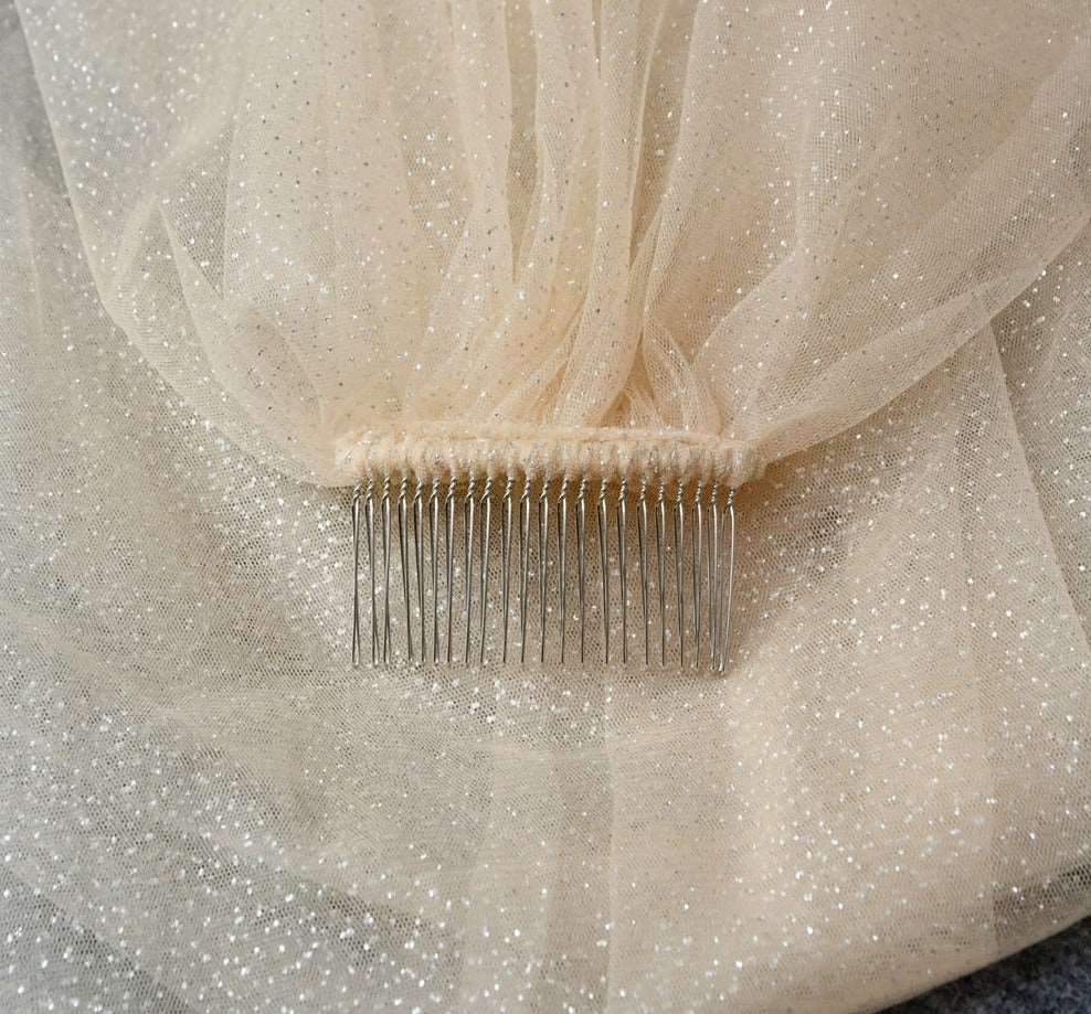 Beautiful Long Wedding Sparking Bridal Veils - Blossom Wedding