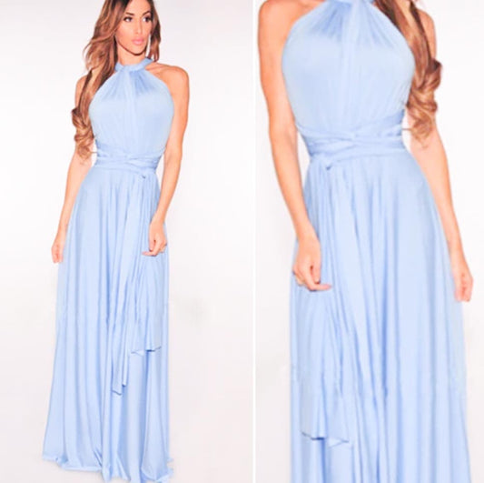 Cornflower Blue Convertible Infinity Multiway Wrap Bridesmaids Dresses - Blossom Wedding