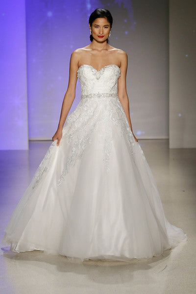 [For Rent ONLY] Cinderella Disney Fairy Tale Wedding Dress in In Ivory/Silver with Sweet Scarlet (A-Line Ball Gown) - AA272 - Blossom Wedding