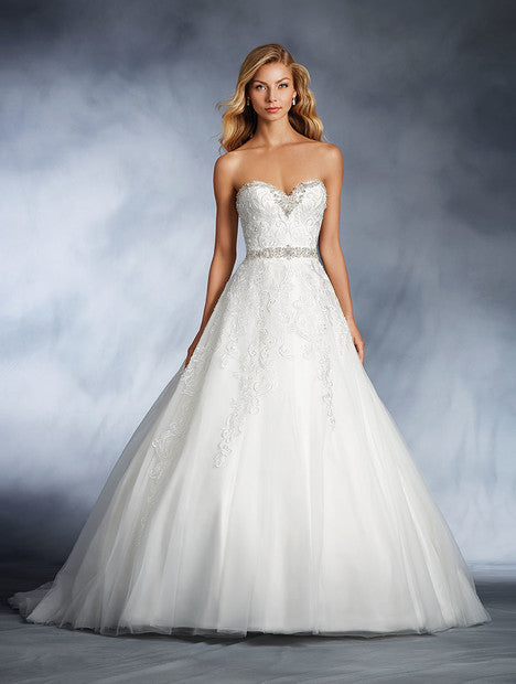 [For Rent ONLY] Cinderella Disney Fairy Tale Wedding Dress in In Ivory/Silver with Sweet Scarlet (A-Line Ball Gown) - AA272 - Blossom Wedding